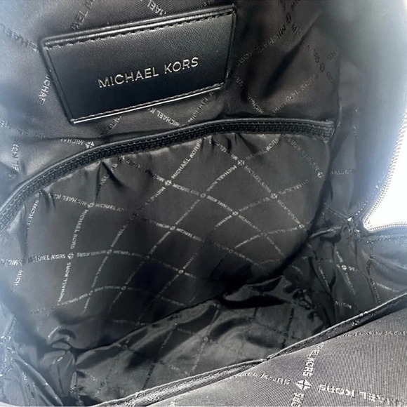 Michael Kors Cooper Commuter Medium Sling Bag Backpack MK Rainbow Optic White - Picture 9 of 14